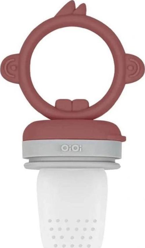 OiOi Silikon Püre Meyve Sebze Emziği Velvet Rose / Powder Grey