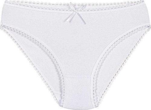 12 Adet Yıldız Bayan Modal Dantelli Bikini Külot Beyaz 3900