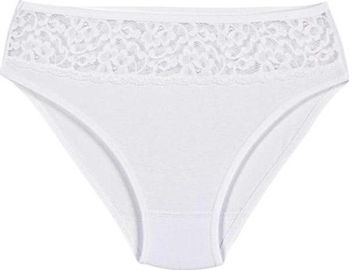 12 Adet Yıldız Bayan Likralı Dantelli Bikini Külot Beyaz 3785
