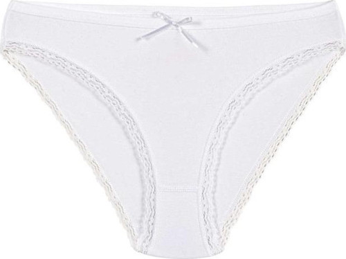 12 Adet Yıldız Bayan Likralı Dantelli Bikini Külot Beyaz 3790