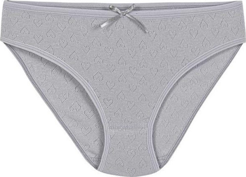 6 Adet Yıldız Bayan Ribana Kalpli Bikini Külot Gri 3574