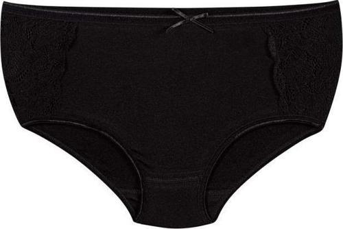 12 Adet Yıldız Bayan Likralı Dantelli Bato Külot Siyah 3796