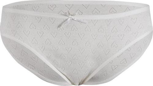 6 Adet Yıldız Bayan Kalpli Ribana Bikini Külot Slip Ekru 3577
