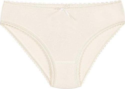 12 Adet Yıldız Bayan Bambu Dantelli Bikini Külot Ekru 3882