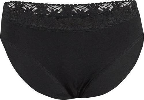 12 Adet Yıldız Bayan Likralı Dantelli Bikini Külot Siyah 3528