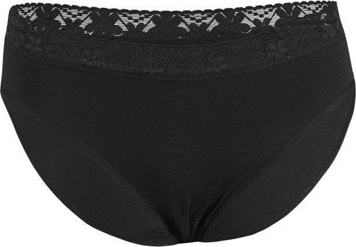 12 Adet Yıldız Bayan Likralı Dantelli Bikini Külot Siyah 3528