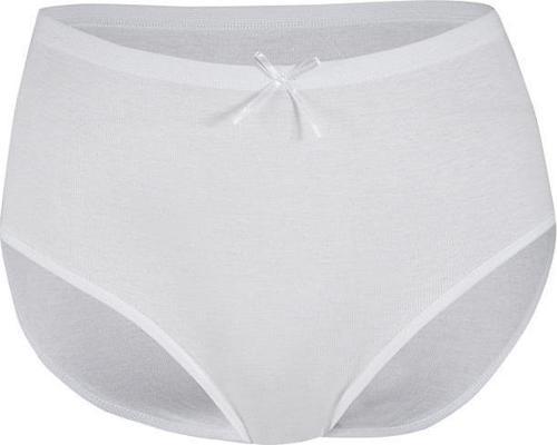 12 Adet Yıldız Bayan Modal Ribana Yüksek Bel Külot Beyaz 3805