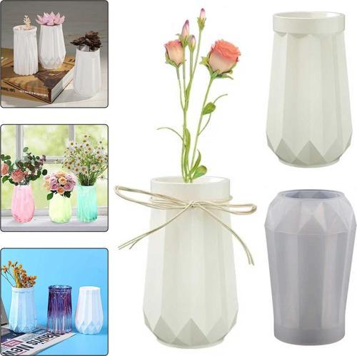 Epoksi Reçine Silikon Kalıp Vazo Kalıbı Beton Taş Tozu Vazo Mumluk Kalıbı 10.5X6.5 CM