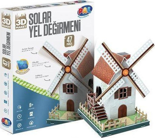 Solar Yel Değirmeni 3D Puzzle (47 Parça)