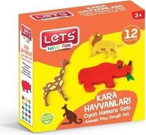 Oyun Hamuru Kara Hayvanları Seti 12 Parça - (L8598)