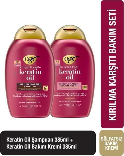 Kırılma Karşıtı Keratin Oil Şampuan + Bakım Kremi CND 385 ML