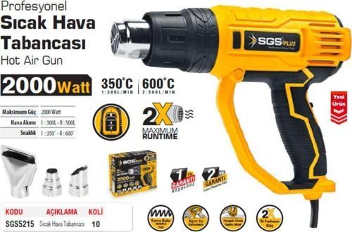 SGS Profesyonel Sıcak Hava Tabancası 2000 Watt SGS 5215