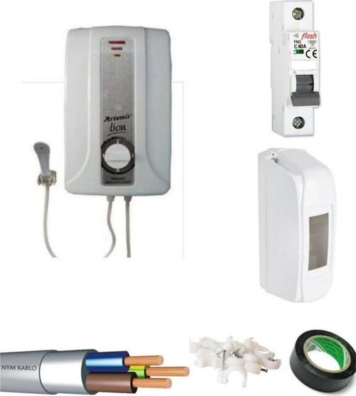 Lion 9000 W Şofben yüksek ısı 3mt kablolu tam takım set