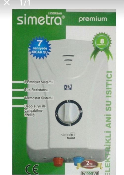Premium Elektrikli Şofben 6mt Kablolu Tam Takım