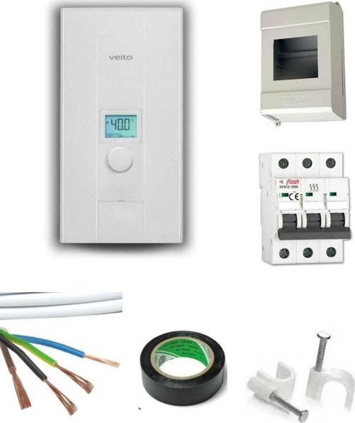 Blue S 380 volt 3 faz dijital Ani Su Isıtıcı 21 kw - Merkezi Sistem 10mt KABLOLU TAM TAKIM SET