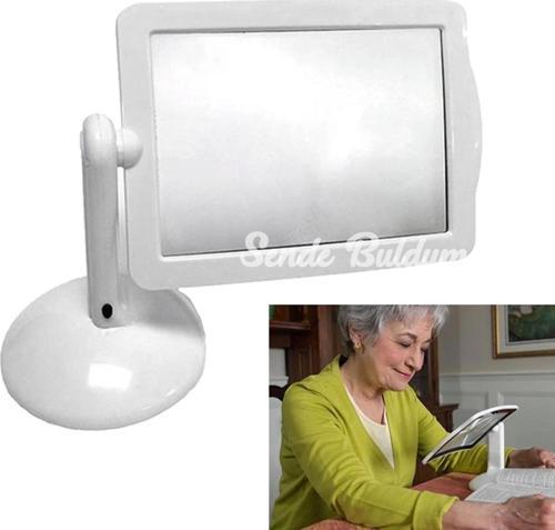 3x 360 Derece Döndürme Ekranlı Çok Fonksiyonlu Masaüstü Büyüteç 3x