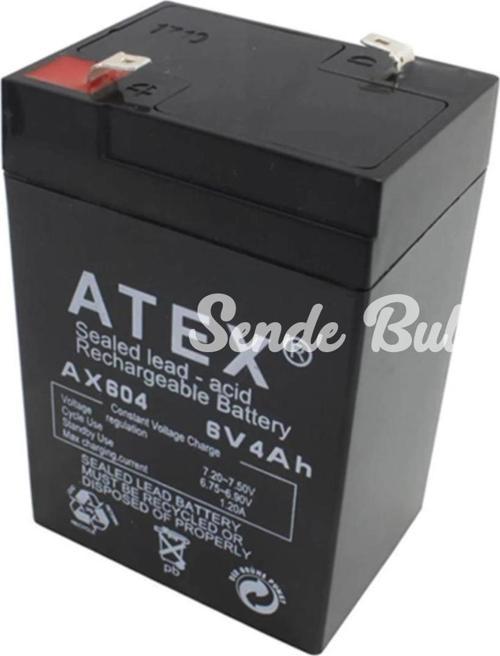 Atex Akü 6v 4a (10.5x7x4.5cm) - Eski Akü İadesiz