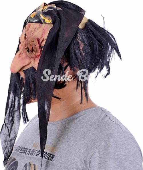 Lateks Saçlı Sakallı Korsan Maskesi