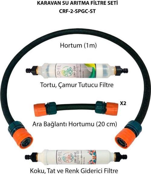 Car Fil Çift Aşamalı Karavan Ve Tekne Su Arıtma Filtre Seti