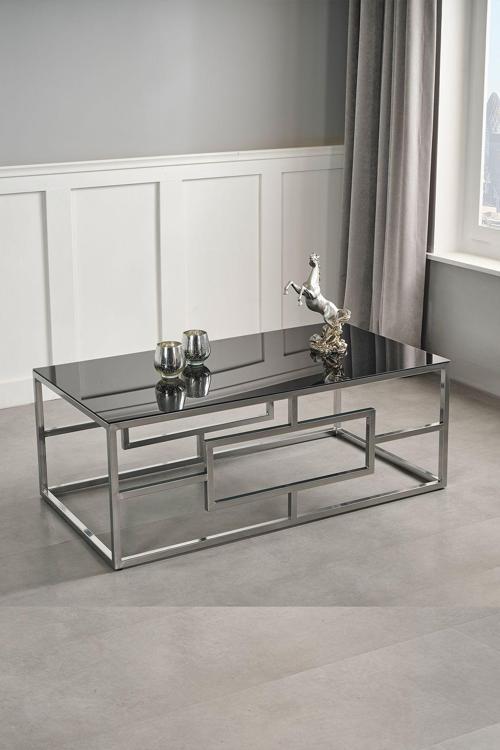 Nova Gümüş Metal Ayak Orta Sehpa