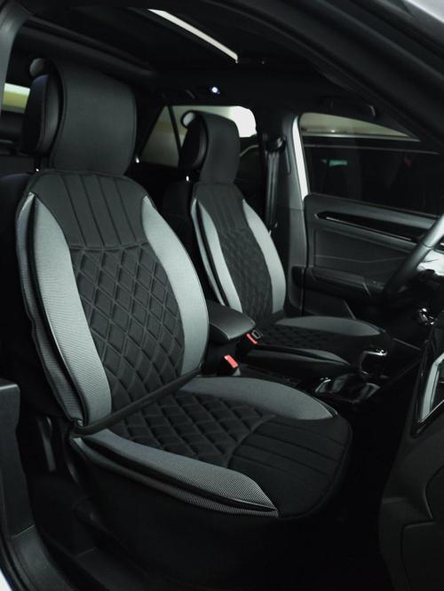 Kia Retona Lüx Oto Koltuk Minderi Ön Arka 5'li Set ELEGANCE Serisi SİYAH GRİ