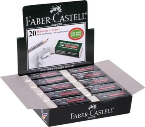 Faber-Castell Büyük Boy Pvc Free Beyaz Silgi No:20 (20 Adet)