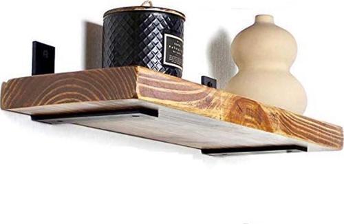MASİF LADİN DUVAR RAFI CEVİZ RENK 70 CM X 18 CM