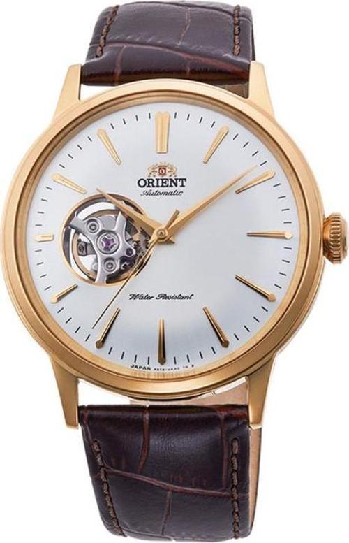 Orinet Bambino RA-AG0003S30B Kurmalı Otomatik Deri Kahverengi Open Heart Beyaz Kadran 41 mm Erkek Kol Saati