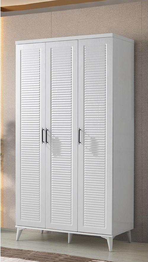 Ücretsiz Montaj Komple Mdf Paris 3 Kapaklı Beyaz Gardırop Elbise Dolabı