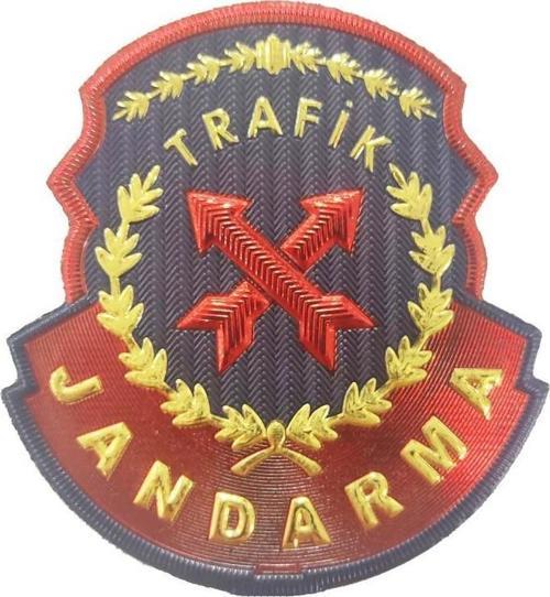 Jandarma Trafik Plastik Göğüs Arması - Patch - Peç