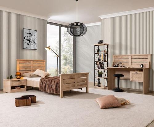 Polo Genç Odası - Karyola, Komodin, Çalışma Masası, Kitaplık