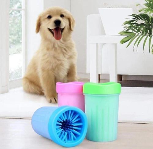 Yıkanabilir Pati Temizleyici Kova, Kedi ve Köpekler İçin Pratik Pati Temizleme Aparatı (Büyük Boy)