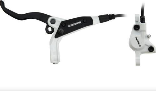 BL-M445 Bisiklet Ön Fren Takımı Hidrolik Disk Fren Sol Takım Beyaz Kaliper+Balata Dahil