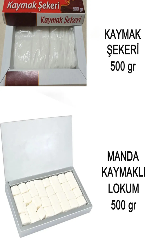  500 gr Kaymak Şekeri & 500 gr Manda Kaymak Lokumu  Afyonkarahisar'dan