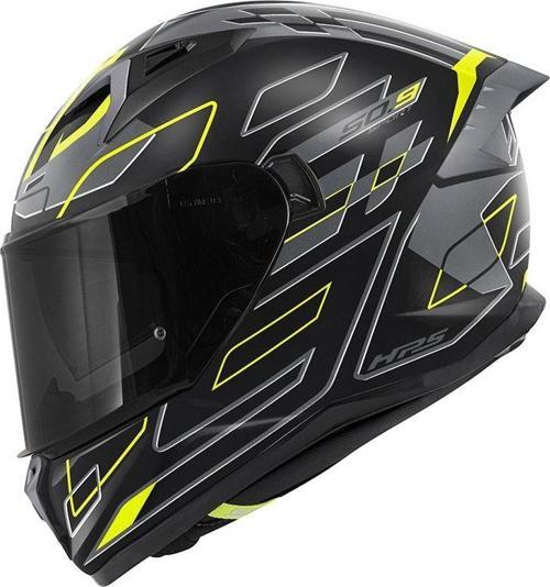 Gıvı 50.9 Assault Kapalı Kask Mat Siyah Gri Neon Sarı