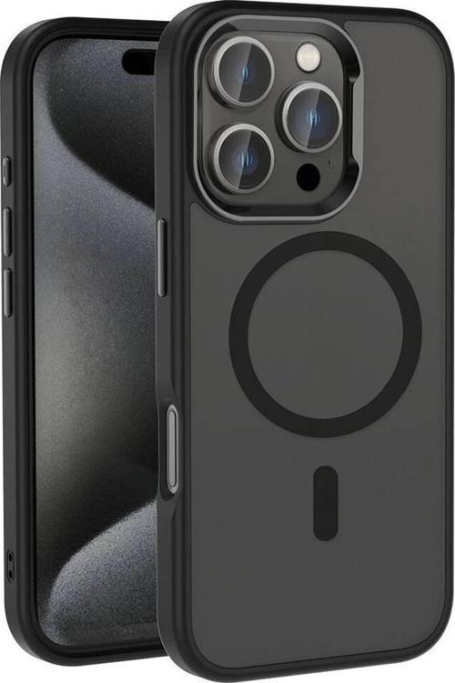 Apple iPhone 16 Pro Max Kılıf Magsafe Şarj Özellikli Parlak Kamera Çerçeveli Zore Kost Kapak
