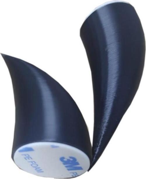 Kask Boynuzu Siyah 7.5cm