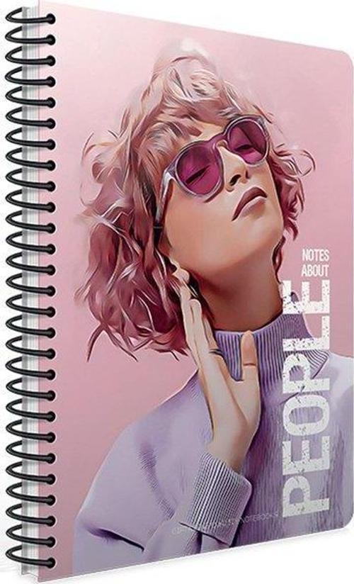 People Spiralli Sert Kapak Defter 17 x 24 120 Yaprak Çizgili