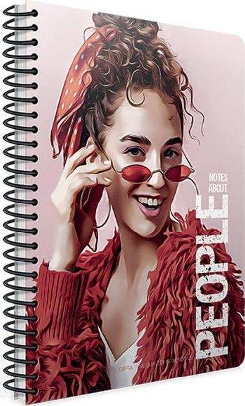 People Spiralli Sert Kapak Defter 17 x 24 120 Yaprak Çizgili