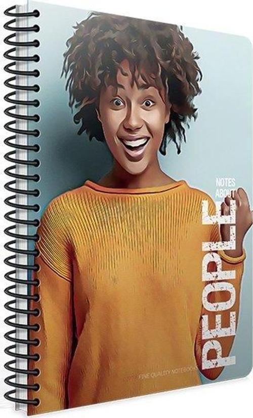 People Spiralli Sert Kapak Defter 17 x 24 120 Yaprak Çizgili