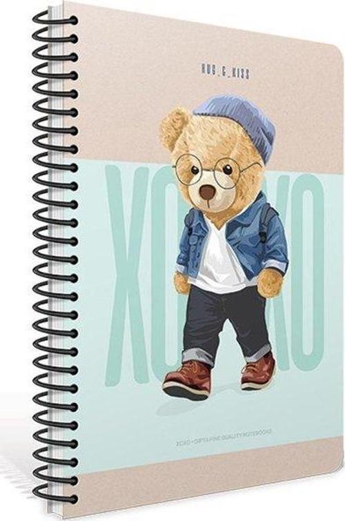 Xoxo Spiralli Sert Kapak Defter 17 x 24 120 Yaprak Çizgili
