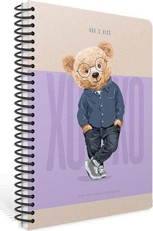 Xoxo Spiralli Sert Kapak Defter 17 x 24 120 Yaprak Çizgili