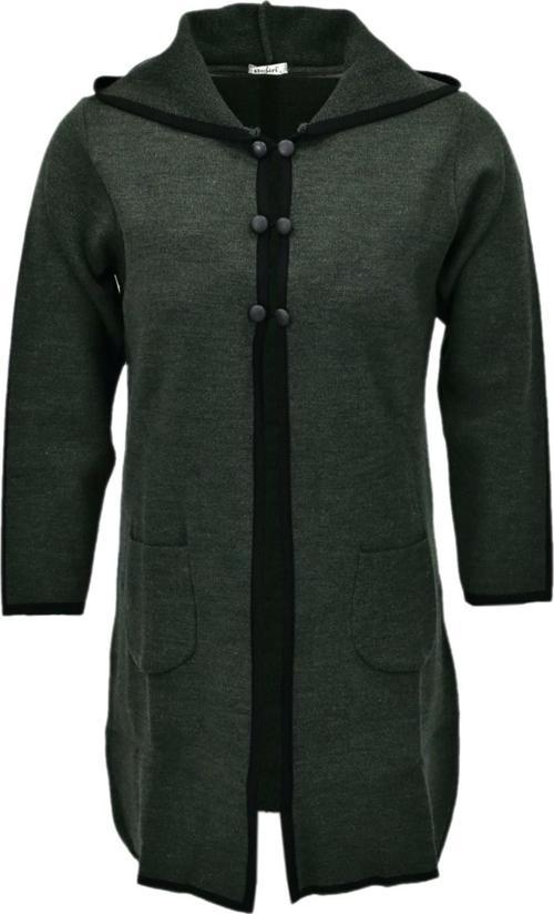 Kadın Kapüşonlu Tiriko Düğmeli Cepli Hırka 8232 BGL-ST04072