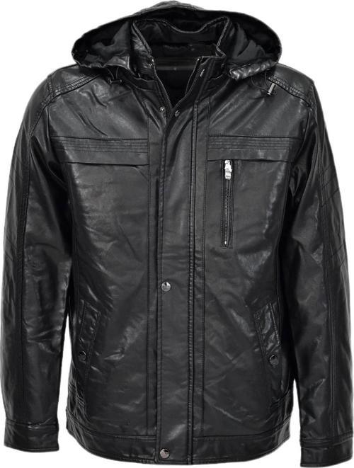 Erkek Suni Deri Kapüşonlu Spor Mont M1212 BGL-ST04017