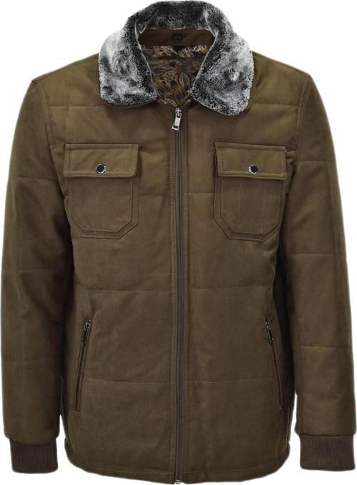Erkek Spor Peluş Yaka Süet Mont 3126 BGL-ST03996