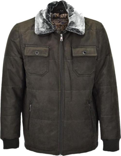 Erkek Spor Peluş Yaka Süet Mont 3126 BGL-ST03996