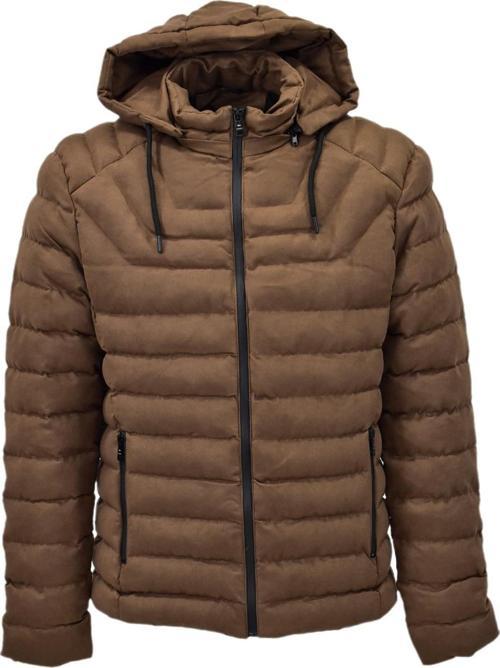 Erkek Süet Kapüşonlu Spor Şişme Mont 3111 BGL-ST03999
