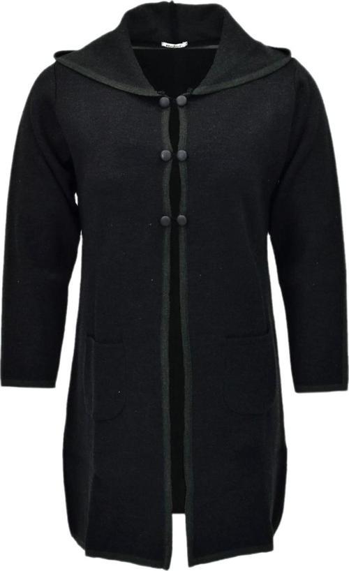 Kadın Kapüşonlu Tiriko Düğmeli Cepli Hırka 8232 BGL-ST04072