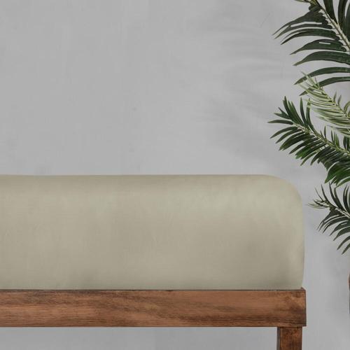 Monochrome Saten Çift Kişilik Natural Beige Tekli Çarşaf