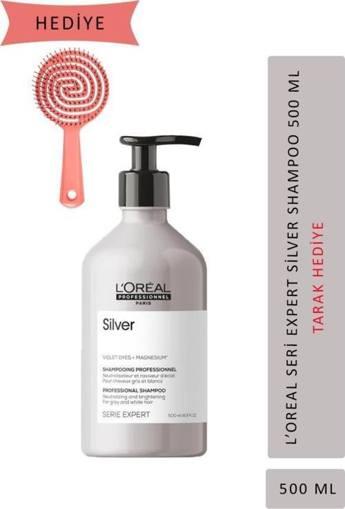 Loreal Serie Expert Silver Şampuan 500 ml + Tarak Hediye